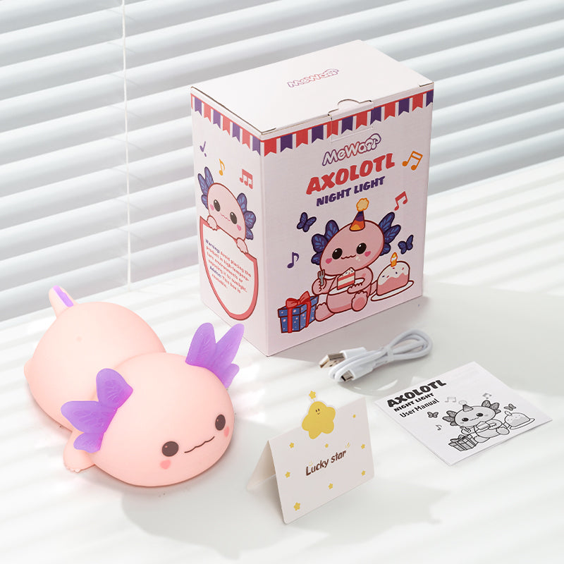 MeWaii® 2025 Limited Version Axolotl Squishy Silicone Night Light - Perfect Gift 🎁