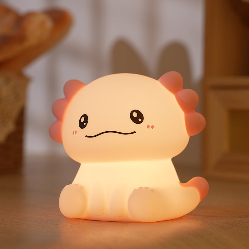 MeWaii® Axolotl Adorable Squishy Silicone Soft Night Light Lamp Best Gift for Girls Kids