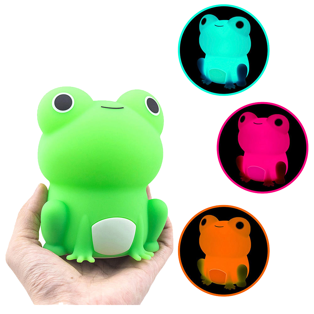 MeWaii® Squishy Silicone Peculiar Frog LED Night Light - Perfect Gift for Kids and Girls