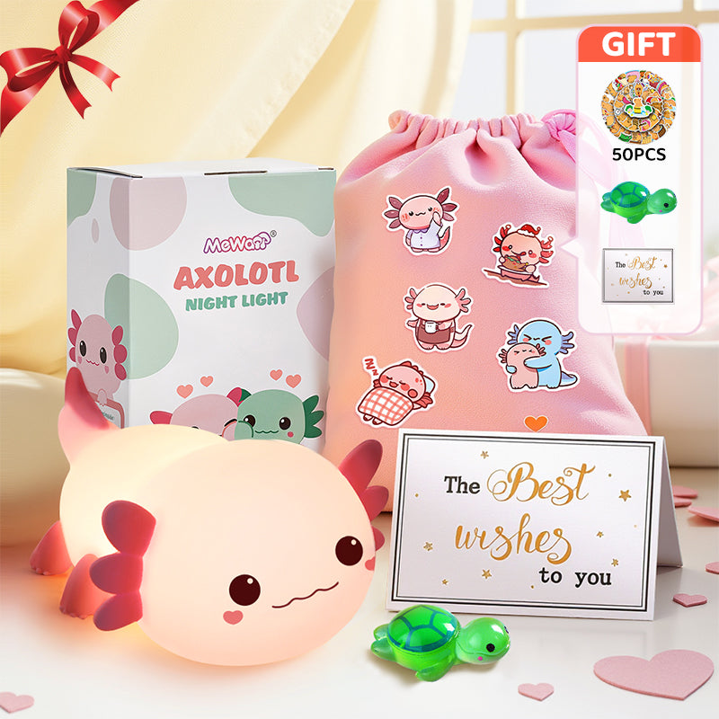 MeWaii® 2025 Limited Version Axolotl Squishy Silicone Night Light - Perfect Gift 🎁
