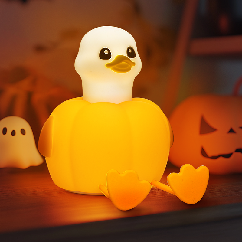 MeWaii® Pumpkin Duck Silicone Squishy Night Light Colorful Sleep Gift