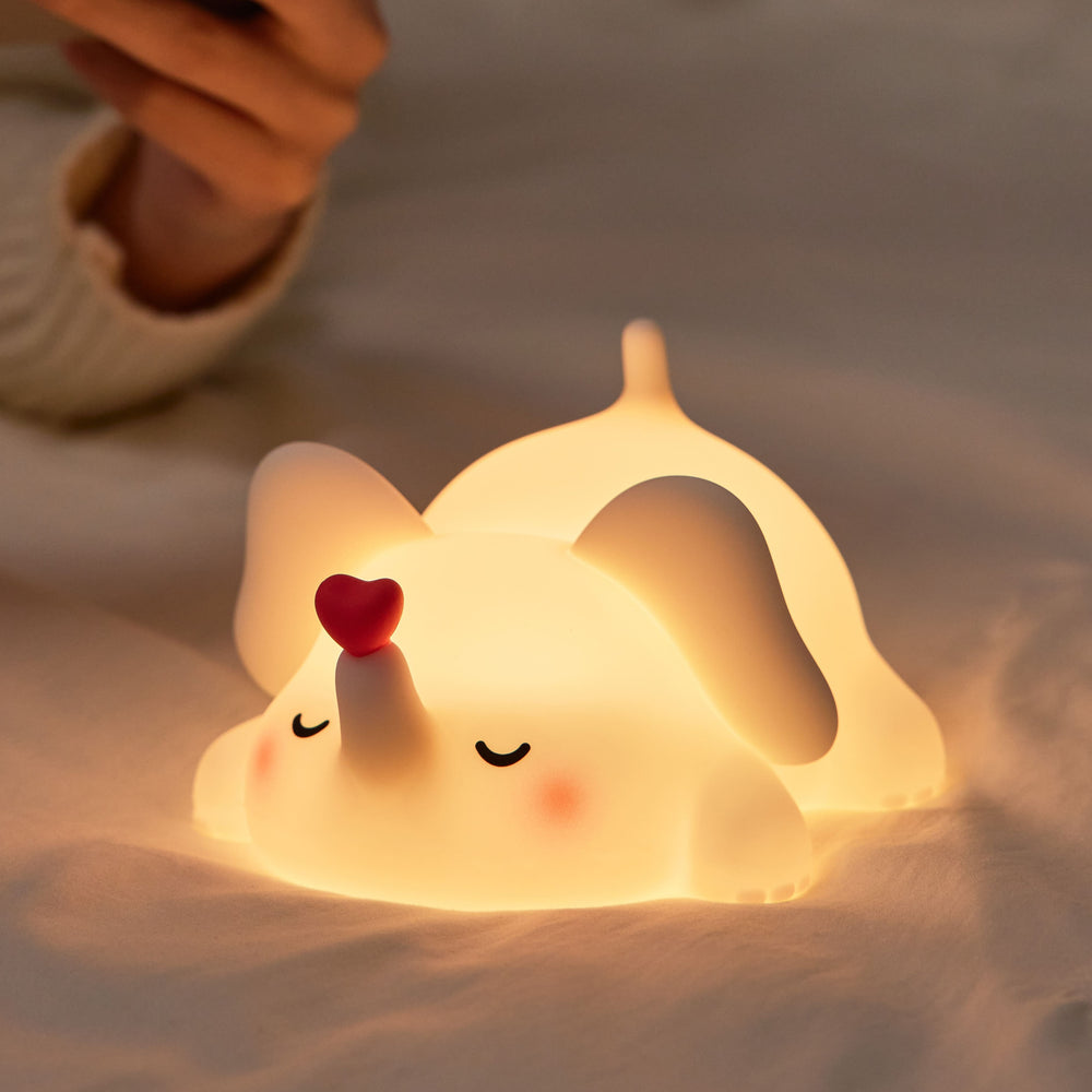 MeWaii® Squishy Silicone Love Elephant LED Night Light - Perfect Gift for Kids and Girls