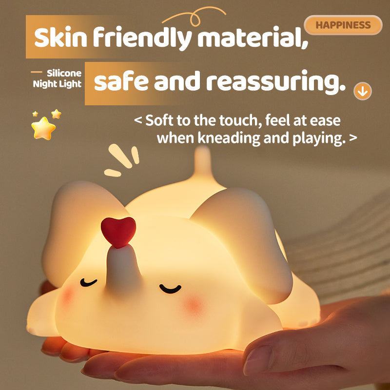 MeWaii® Squishy Silicone Love Elephant LED Night Light - Perfect Gift for Kids and Girls