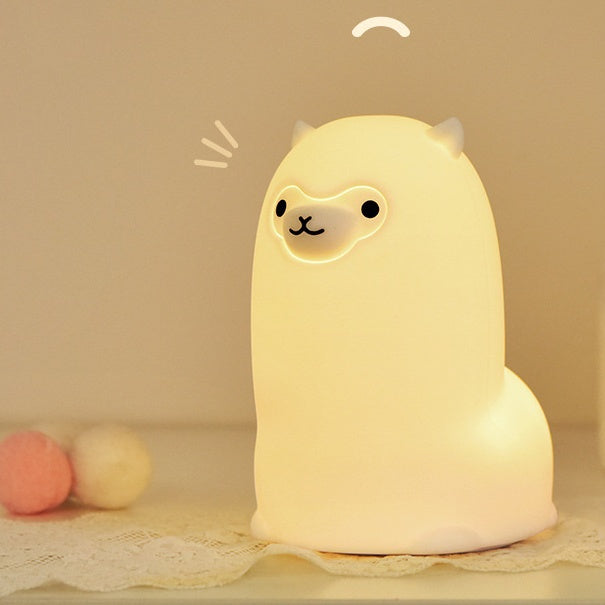 MeWaii® Squishy Silicone Alpaca LED Night Light - Perfect Gift for Kids and Girls
