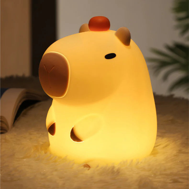 MeWaii® Capybara With Turtle LED Squishy Night Light For Gift USB Rechargeable Capybara Lamp