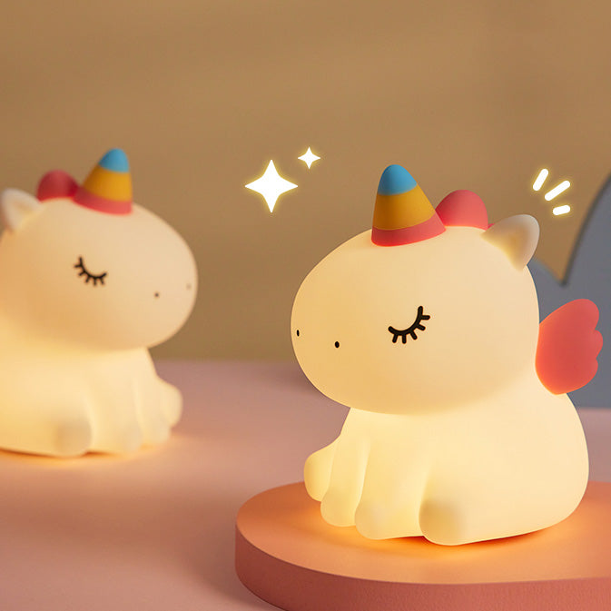 MeWaii® Unicorn Night Light LED Squishy Tap Lamp Best Gift for Baby and Girl