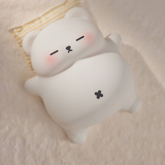 MeWaii® Breathing Bear Snuggly Squishy Silicone Sleeping Companion Sound LED Night Light Perfect Gift