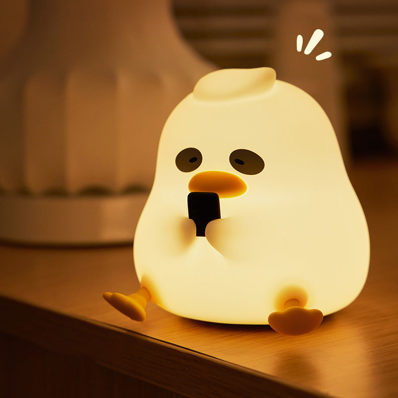 MeWaii® Squishy Silicone Night Owl Duck LED Night Light - Perfect Gift for Kids and Girls