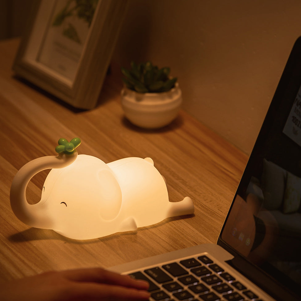 MeWaii® Squishy Silicone Flying Elephant LED Night Light - Perfect Gift for Kids and Girls