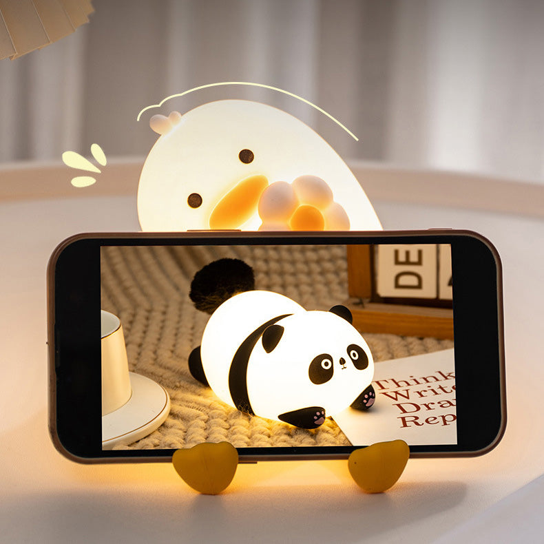 MeWaii® Squishy Silicone Duck Flower LED Night Light - Perfect Gift for Kids and Girls