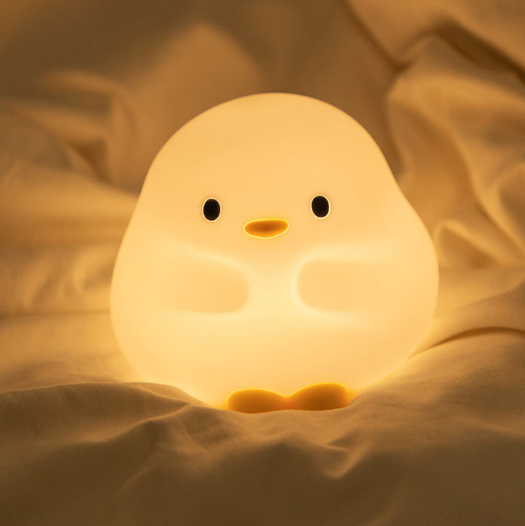 MeWaii® Snuggly Duck Night Light LED Squishy Silicone Tap Lamp Best Gift for Baby and Girl