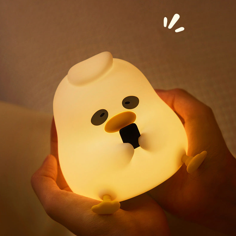 MeWaii® Squishy Silicone Night Owl Duck LED Night Light - Perfect Gift for Kids and Girls