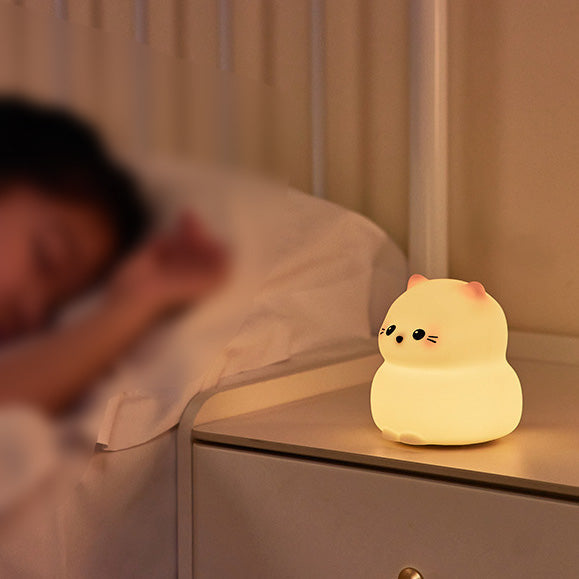 MeWaii® Cute Kitten Silicone Squishy Night Light Tap Lamp Best Gift For Baby and Girl