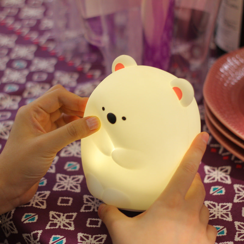 MeWaii® Squishy Silicone Hug Bear LED Night Light - Perfect Gift for Kids and Girls