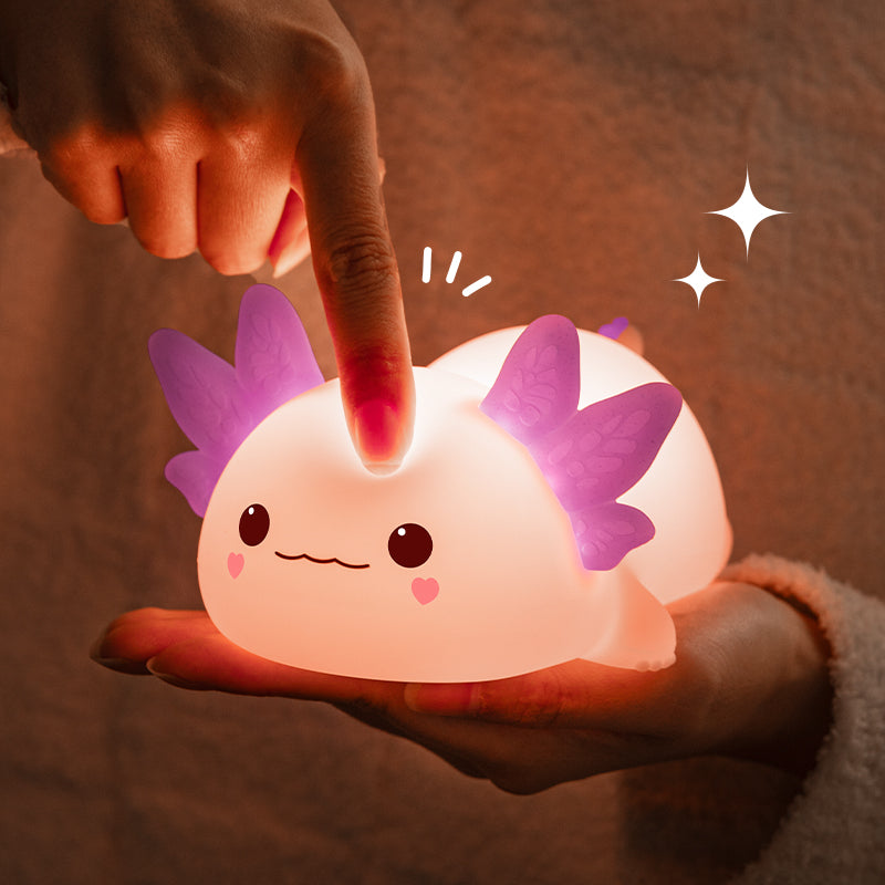 MeWaii® 2025 Limited Version Axolotl Squishy Silicone Night Light - Perfect Gift 🎁