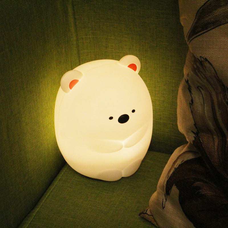 MeWaii® Breathing Bear Snuggly Squishy Silicone Sleeping Companion Sound LED Night Light Perfect Gift