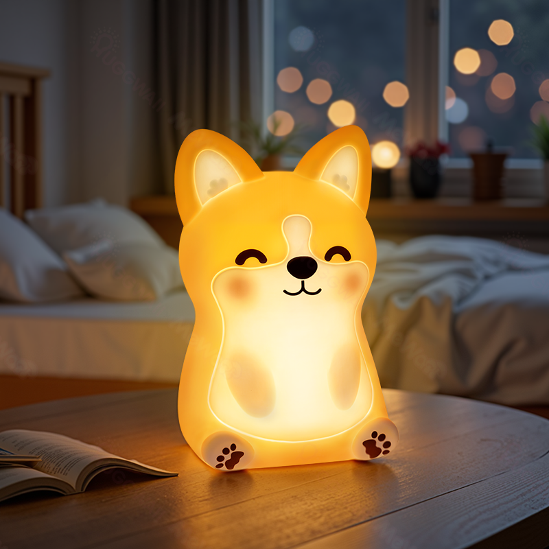 MeWaii® Corgi Puppy Adorable Squishy Silicone LED Night Light - Perfect Gift for Kids and Girls