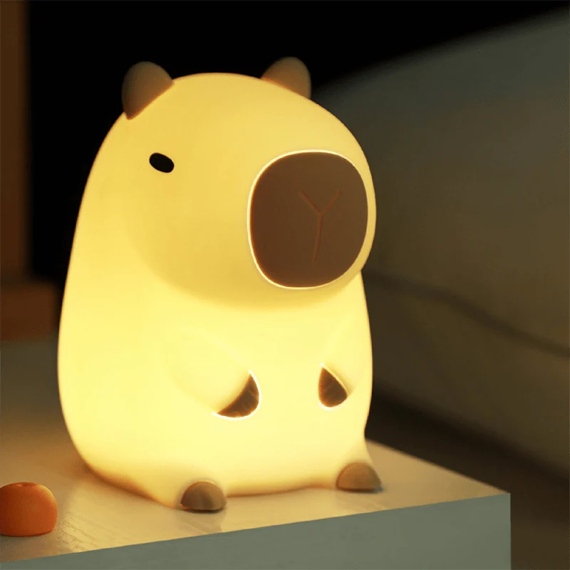MeWaii® Flower Capybara Squishy Silicone Night Light - Perfect Gift for Kids and Girls