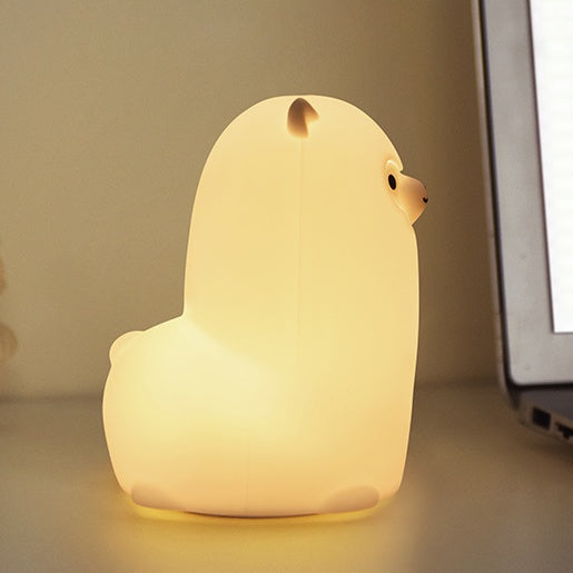 MeWaii® Squishy Silicone Alpaca LED Night Light - Perfect Gift for Kids and Girls