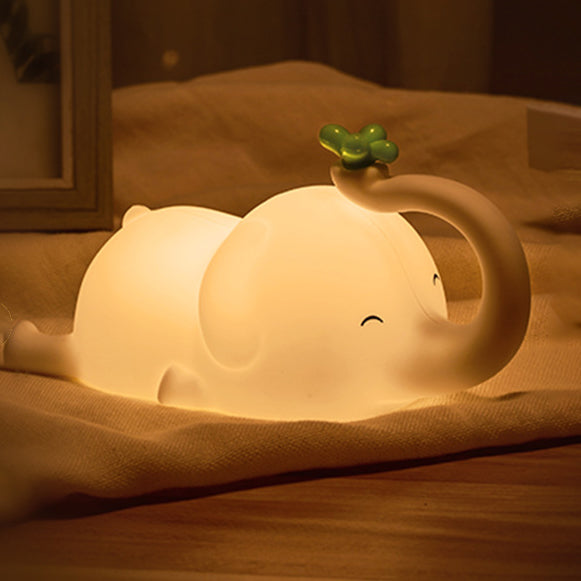 MeWaii® Squishy Silicone Flying Elephant LED Night Light - Perfect Gift for Kids and Girls