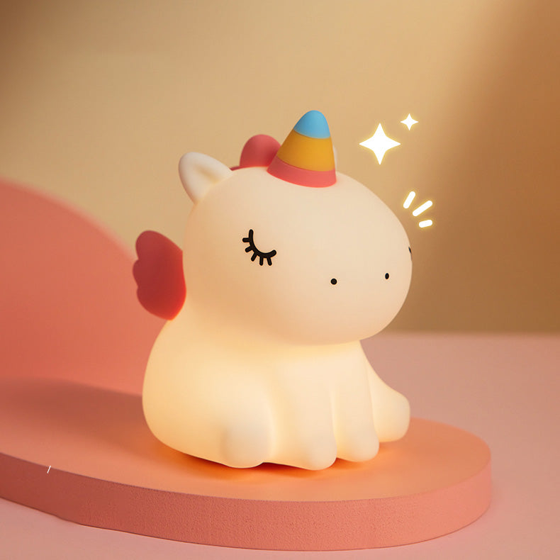 MeWaii® Unicorn Night Light LED Squishy Tap Lamp Best Gift for Baby and Girl