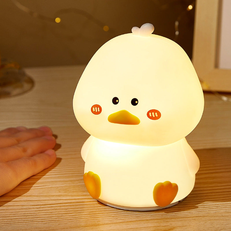 MeWaii® Squishy Silicone Shy Duck LED Night Light - Perfect Gift for Kids and Girls