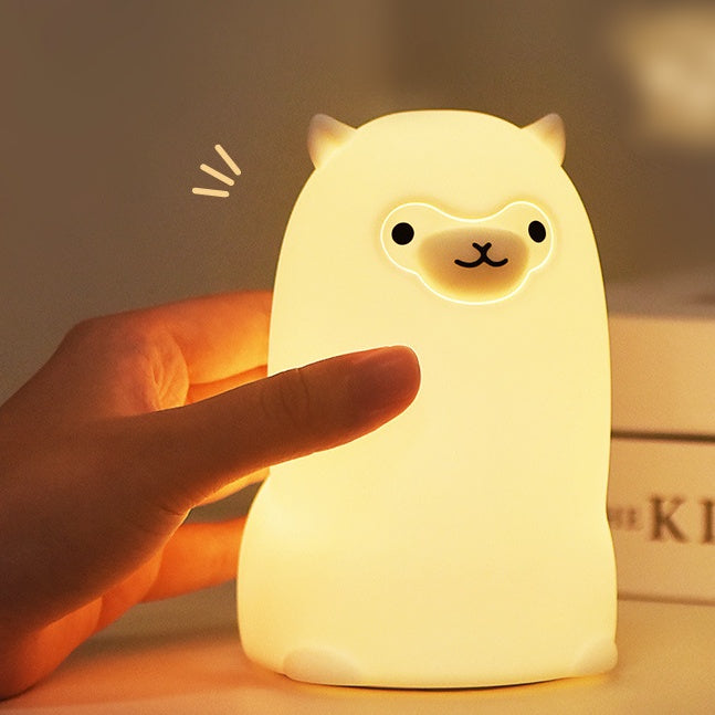 MeWaii® Squishy Silicone Alpaca LED Night Light - Perfect Gift for Kids and Girls