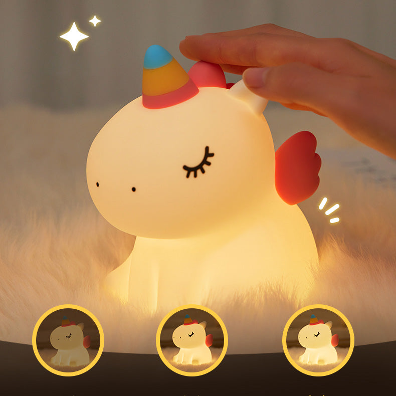 MeWaii® Unicorn Night Light LED Squishy Tap Lamp Best Gift for Baby and Girl