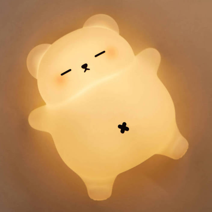 MeWaii® Breathing Bear Snuggly Squishy Silicone Sleeping Companion Sound LED Night Light Perfect Gift