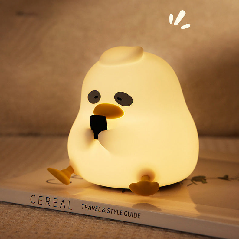 MeWaii® Cute Duck LED Squishy Night Light For Gift USB Rechargeable Duck Lamp