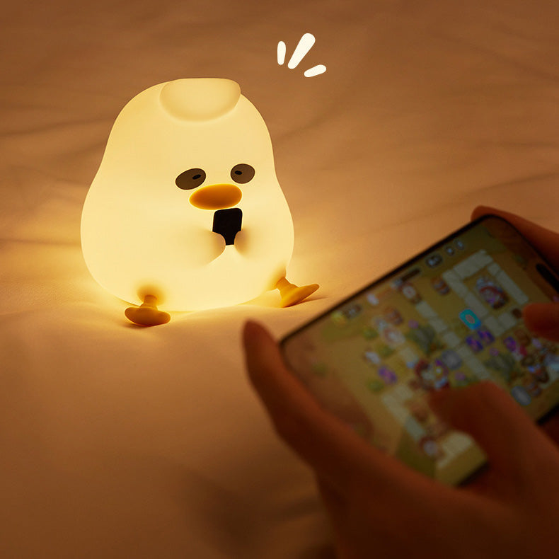 MeWaii® Squishy Silicone Night Owl Duck LED Night Light - Perfect Gift for Kids and Girls
