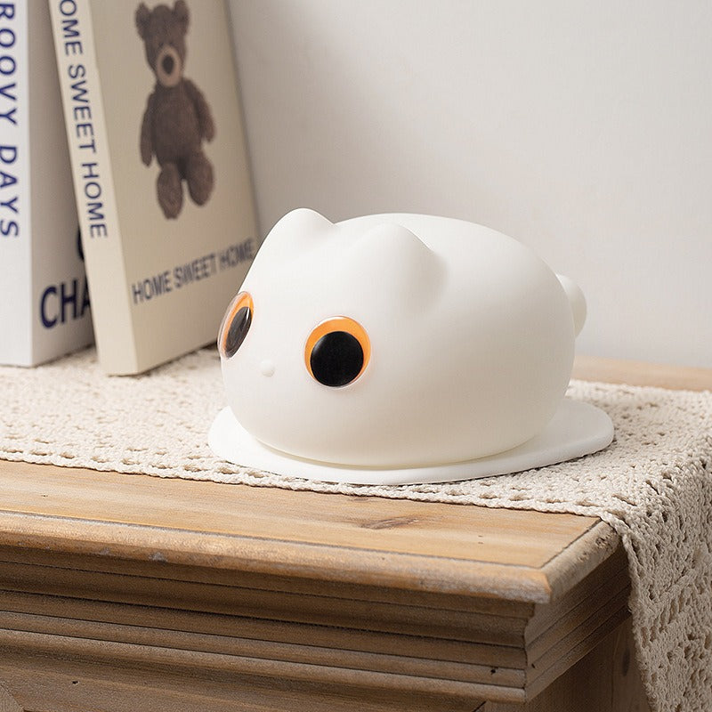 MeWaii® Orange Cat LED Squishy Tap Tap Night Light Lamp