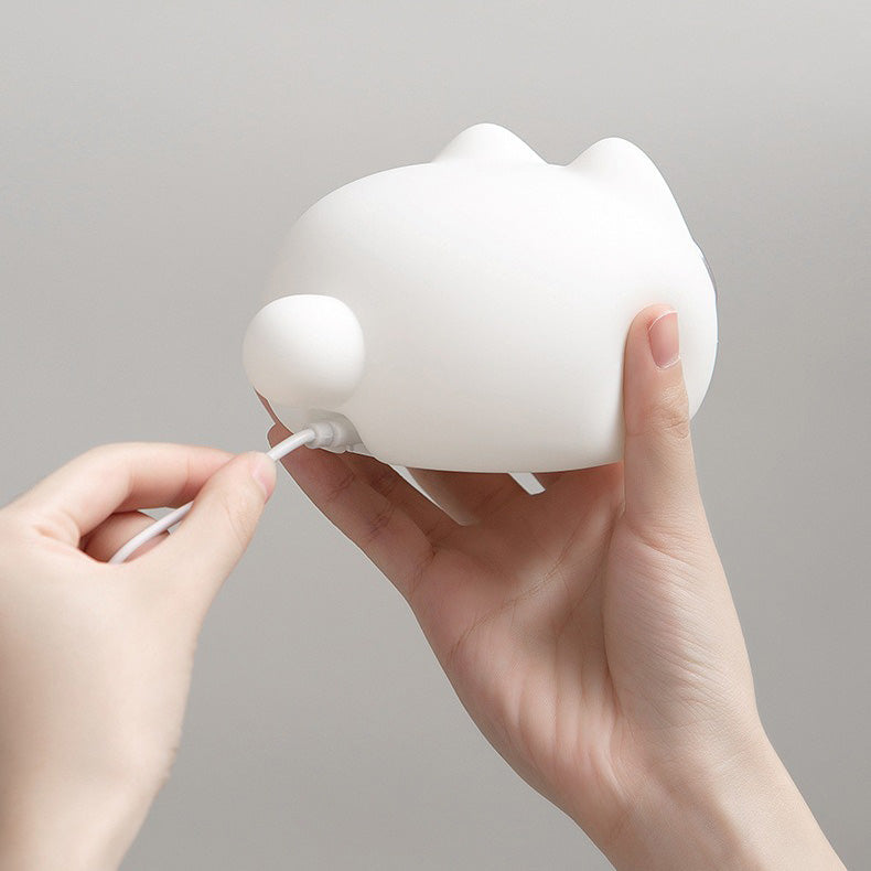 MeWaii® Orange Cat LED Squishy Tap Tap Night Light Lamp