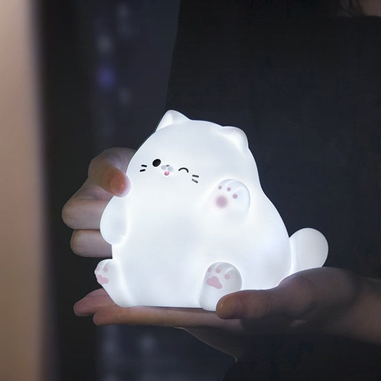 MeWaii® Squishy Silicone Waving Cat LED Night Light - Perfect Gift for Kids and Girls