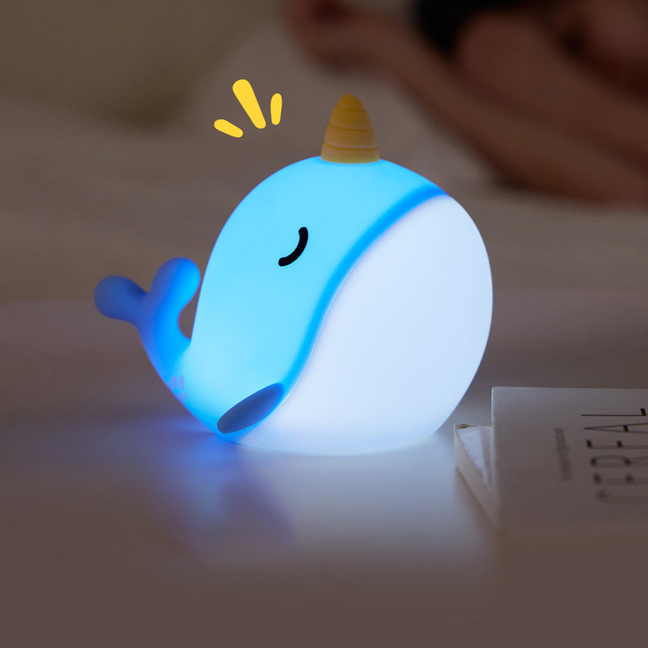 Unicorn Whale Silicone Squishy Night Light Perfect Gift Sleep Companion Stress Relief