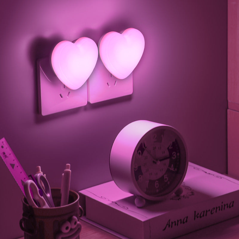 Sensor Control LED Night Light Energy Saving Love Lamp Bedroom Stairs US Plug
