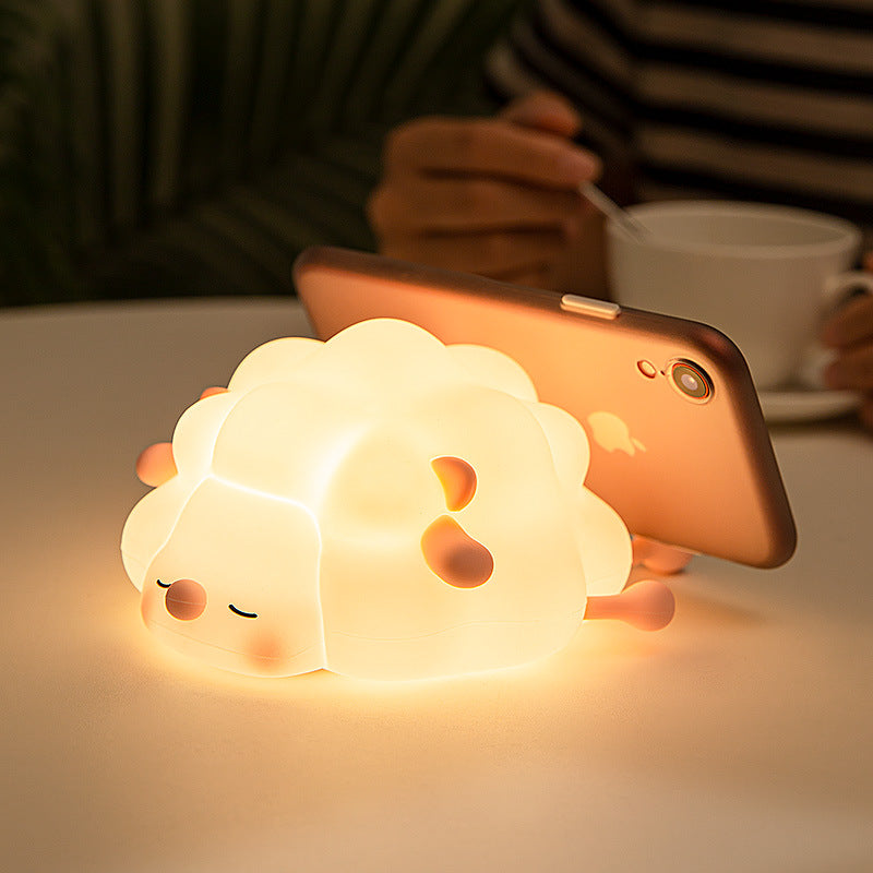MeWaii® Little Sheep LED Squishy Tap Tap Night Light Lamp